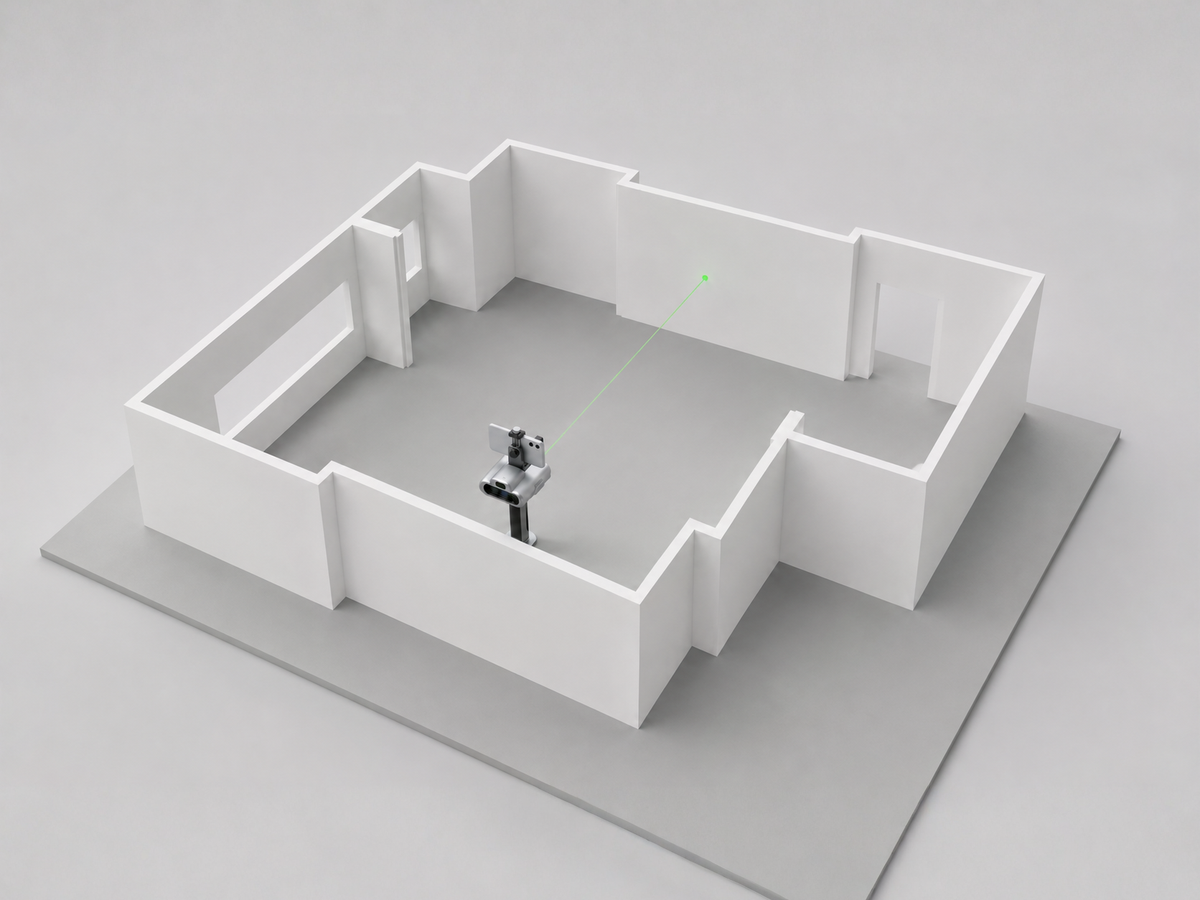 C1 indoor scanner Measure a Room for an Interior Design Project by laser