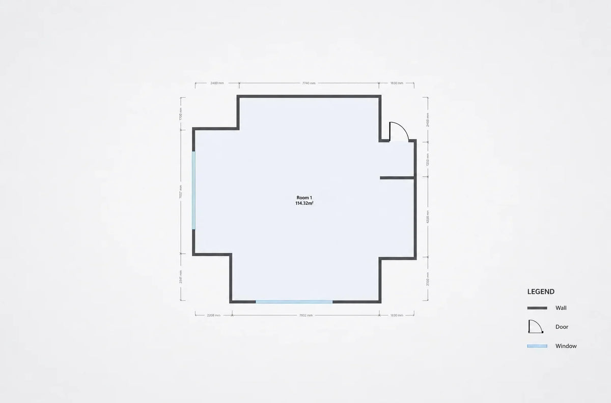 A floor plan exported from Creative Portal browser-based platform