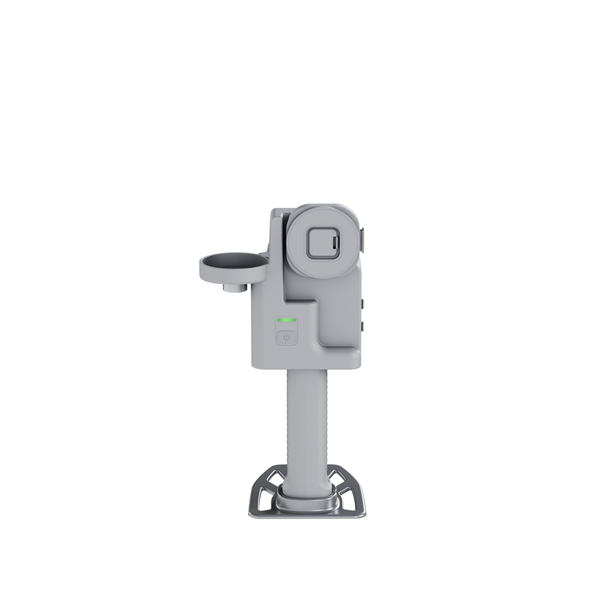 Back view of the standalone 3D scanner body showing mounting bracket and base mount