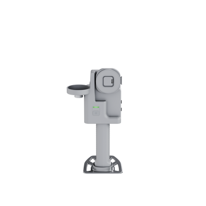 Back view of the standalone 3D scanner body showing mounting bracket and base mount