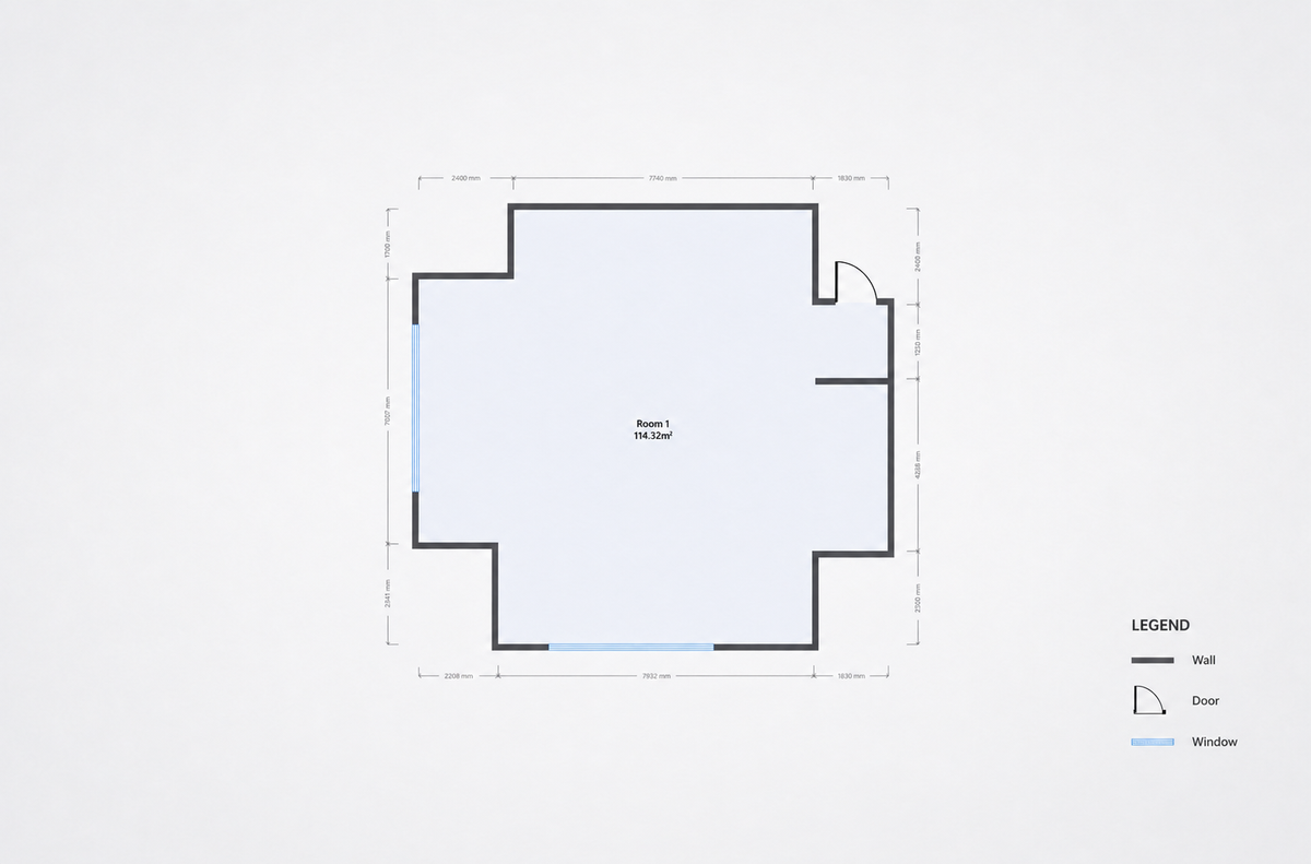 Creative Portal Pro export screen showing editable DXF floor plan output